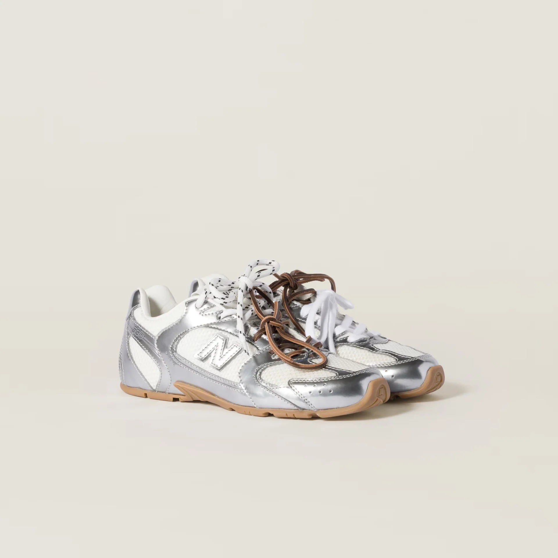 New Balance X Miu Miu 530 SL -- Metallic leather & mesh