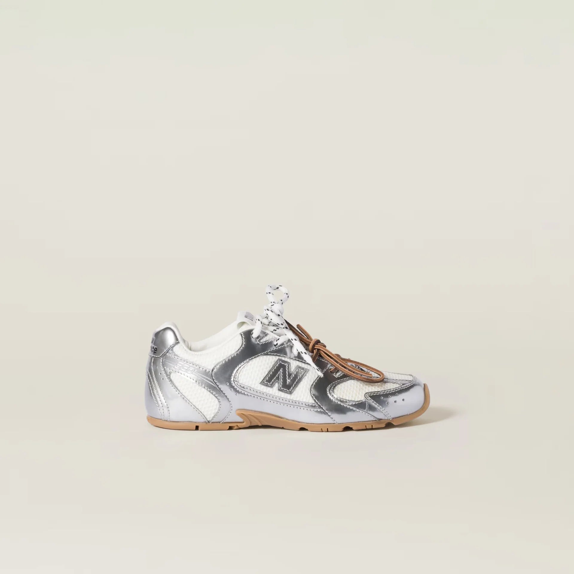 New Balance X Miu Miu 530 SL -- Metallic leather & mesh